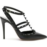 Zapatos negros de cuero de tacón con tacón más de 9cm con logo Valentino Garavani talla 42 para mujer 