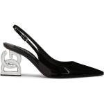 Zapatos negros de cuero de tacón con tacón de 3 a 5cm con logo Dolce & Gabbana talla 39 para mujer 