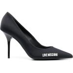 Zapatos negros de goma de tacón con logo MOSCHINO Love Moschino talla 39 para mujer 