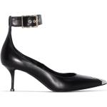Zapatos negros de cuero de tacón con logo Alexander McQueen talla 38,5 para mujer 