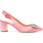 Zapatos rosas de cuero de tacón rebajados con tacón cuadrado Rupert Sanderson talla 36 para mujer 