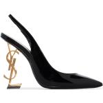 Zapatos negros de cuero de tacón con tacón más de 9cm Saint Laurent Paris talla 37 para mujer 