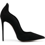 Zapatos negros de ante de tacón rebajados con tacón más de 9cm con logo LE SILLA talla 40,5 para mujer 