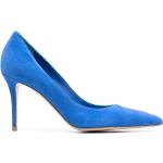 Zapatos azules de ante de tacón con logo LE SILLA talla 42 para mujer 