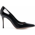 Zapatos negros de cuero de tacón rebajados con logo SERGIO ROSSI talla 35,5 para mujer 