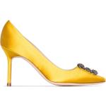 Zapatos amarillos de cuero de tacón con logo Manolo Blahnik talla 41 para mujer 