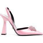 Zapatos rosas de cuero de tacón rebajados VERSACE talla 37 para mujer 