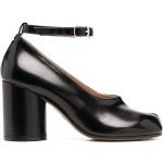 Zapatos negros de cuero de tacón con tacón cuadrado Maison Martin Margiela talla 39 para mujer 