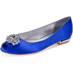 Zapatos peep toe azules de goma de verano formales acolchados talla 36 para mujer 