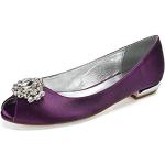 Zapatos peep toe lila de goma de verano formales acolchados talla 37 para mujer 