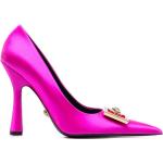 Zapatos rosas de piel de tacón rebajados con tacón más de 9cm con logo VERSACE talla 36 para mujer 