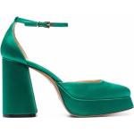 Zapatos verdes de cuero con plataforma con logo Roberto Festa talla 38,5 para mujer 