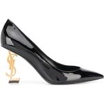 Zapatos negros de cuero de tacón Clásico Saint Laurent Paris talla 41 para mujer 