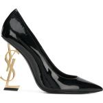 Zapatos negros de cuero de tacón con logo Saint Laurent Paris talla 41 para mujer 
