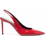Zapatos rojos de cuero de tacón con logo talla 39 para mujer 