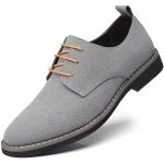 Zapatos grises de ante con cordones de invierno con cordones con shock absorber formales talla 44 para hombre 