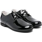 Zapatos negros de goma con puntera redonda con cordones formales con logo Colorichiari talla 39 para mujer 