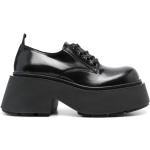 Zapatos negros de goma con puntera redonda con tacón cuadrado con cordones con tacón de 7 a 9cm formales Vic Matie talla 36 para mujer 
