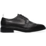 Zapatos negros de piel con cordones con cordones formales con logo Thom Browne para hombre 