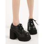 Zapatos negros de sintético con cordones de verano con cordones con tacón más de 9cm formales para mujer 