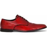 Zapatos rojos de algodón con cordones rebajados con cordones formales con logo Dolce & Gabbana talla 39 para hombre 