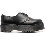 Zapatos negros de goma con puntera redonda rebajados con cordones formales Dr. Martens para mujer 