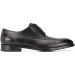 Zapatos derby negros de goma formales con logo Ermenegildo Zegna para hombre 