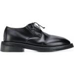 Zapatos negros de cuero con puntera redonda con cordones formales con logo MARSÈLL talla 39 para hombre 