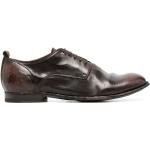 Zapatos marrones de goma con puntera redonda con cordones formales con logo OFFICINE CREATIVE ITALIA talla 41 para hombre 