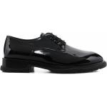 Zapatos negros de goma con cordones con tacón cuadrado con cordones formales con logo Alexander McQueen talla 44 para hombre 