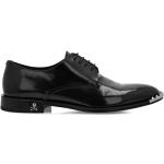 Zapatos negros de cuero con puntera redonda con cordones formales Philipp Plein con tachuelas talla 39 para hombre 