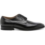Zapatos negros de piel con puntera redonda con cordones formales con logo HUGO BOSS BOSS talla 40,5 para hombre 