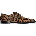 Zapatos marrones de cuero con cordones rebajados con cordones formales leopardo Dolce & Gabbana talla 39 para hombre 