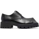 Zapatos negros de goma con punta cuadrada con cordones formales con logo Balenciaga talla 46 para hombre 