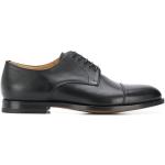 Zapatos negros de cuero con puntera redonda con cordones formales con logo talla 40,5 para hombre 