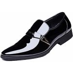 Zapatos lacados negros de goma formales talla 42 para hombre 