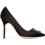 Zapatos negros de cuero de tacón con tacón más de 9cm con logo Manolo Blahnik talla 39 para mujer 