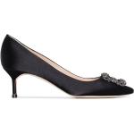 Zapatos negros de cuero de tacón con tacón de 5 a 7cm Manolo Blahnik talla 39 para mujer 