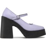 Zapatos lila de cuero de tacón rebajados talla 39 para mujer 