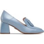 Zapatos azules de piel de tacón floreados Baldowski talla 35 para mujer 
