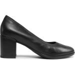 Zapatos negros de cuero de tacón floreados Clarks para mujer 