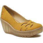 Zapatos amarillos con cuña con tacón de cuña Fly London talla 35 para mujer 