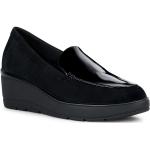 Zapatos negros de piel con cuña con tacón de cuña Geox talla 39 para mujer 
