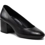 Zapatos negros de piel de tacón rebajados floreados Geox talla 39 para mujer 
