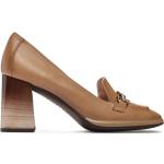 Zapatos marrones de piel de tacón rebajados floreados Hispanitas talla 40 para mujer 