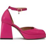 Zapatos rosas de piel de tacón rebajados floreados R.Polański talla 36 para mujer 