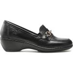 Zapatos negros de cuero con cuña rebajados con tacón de cuña Rieker talla 40 para mujer 