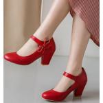 Zapatos rojos de cuero sin cordones de verano formales para mujer 