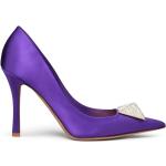 Zapatos morados de cuero de tacón con tacón más de 9cm Valentino Garavani talla 39 para mujer 