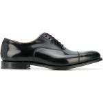 Zapatos negros de cuero con puntera redonda formales con logo Church's para hombre 